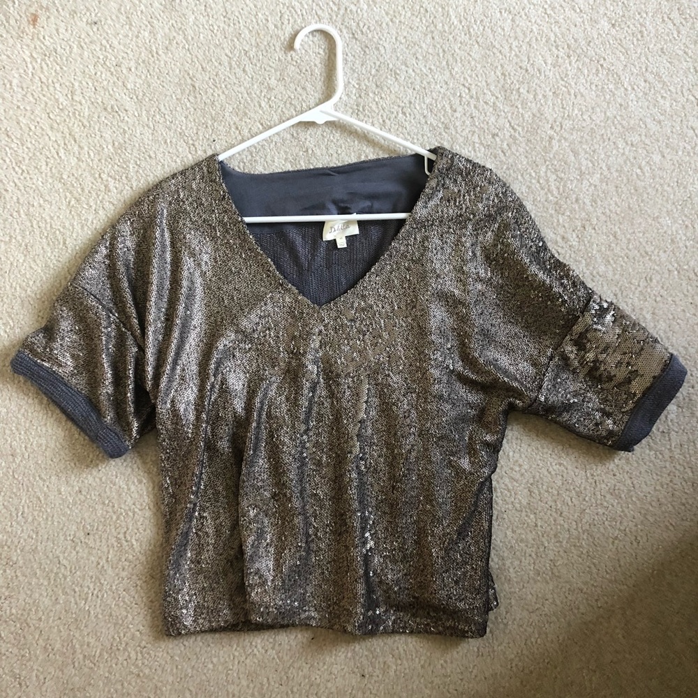 Anthropologie Sequin Top